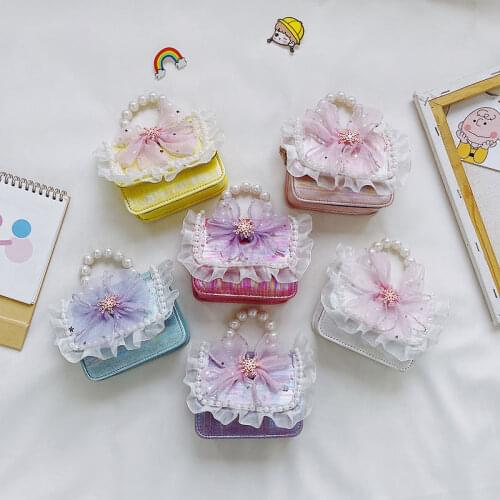 Lovely Childrens Small Coin Purse Handbags 2021 New Cute Baby Girls Mini Shoulder Crossbody Bags Shiny Color Kids Messenger Bag