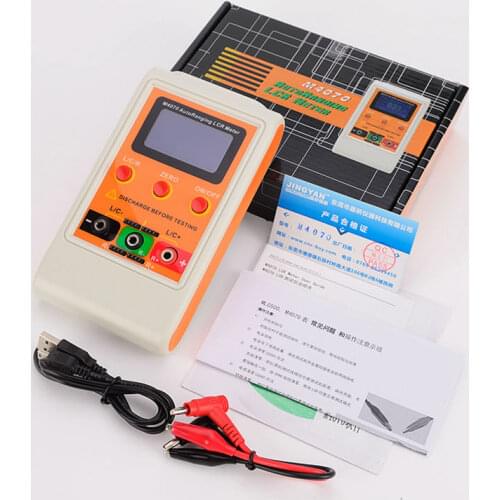 Professional Capacitance Inductance Meter M4070 Multimeter AutoRanging LCR Bridge Meter 100H 100mF 20MR With SMD Test Clip