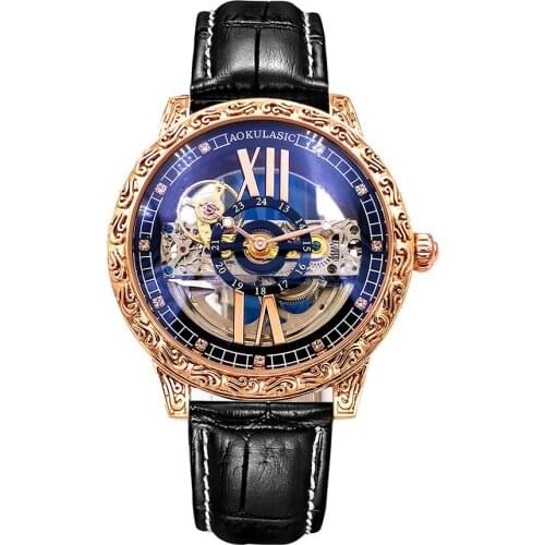 Mens Watch Top Luxury Automatic Mechanical Watch Tourbillon Hollow Design Boutique Surface Clock Reloj Hombre 2021 NEW