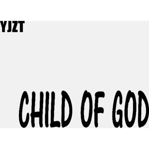 YJZT 13.3CM*3.8CM CHILD OF GOD Vinyl Decal Car Sticker Christian Religous Jesus Black/Silver C3-1339