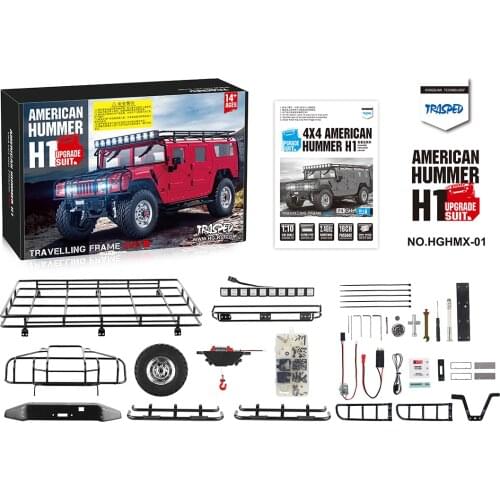 Upgrade Accessories Kit for HG P415 1/10 4WD 30KM/H 2.4G Full Scale 4X4 American Hummer RC Car Model (with Frame, Capstan Rack)