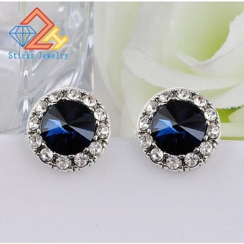 Charm Stud Earrings 10MM Round Satellite Stone Earrings Free Shipping 1pair/lot