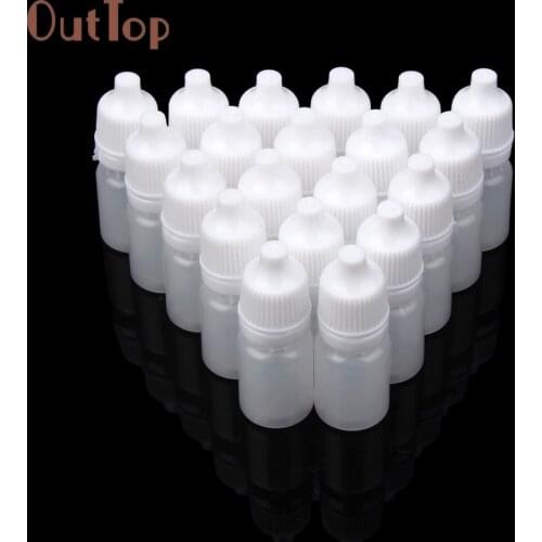 OutTop 50PCS 5ml/10ml/15ml/20ML/30ML/50ML Empty Plastic Squeezable Dropper Bottles Eye Liquid Dropper Refillable Bottles18 DEC19