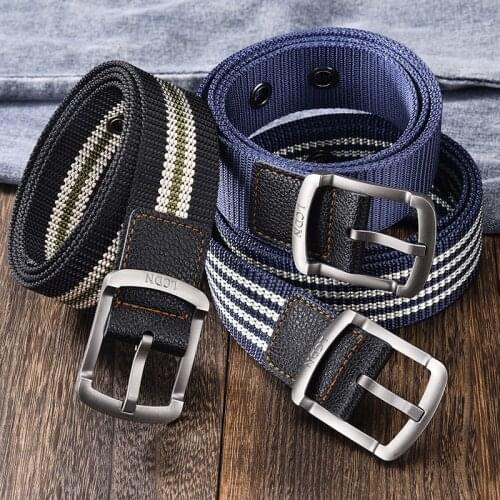 Casual Elastic Canvas Belt Men Women Sport Jeans Waist Band Student Pin Buckle Outdoors Youth Military Training Belts Unisex