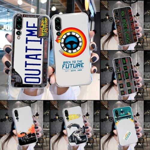 Back to the Future Phone Case Transparent For Huawei P Mate P10 P20 P30 P40 10 20 Smart Z Pro Lite 2019 transparent soft bumper