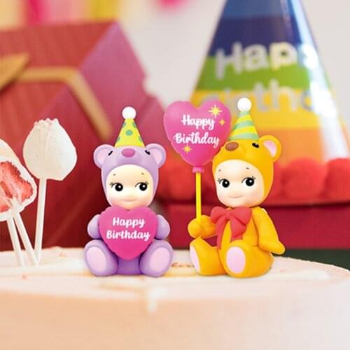 Sonny Angel Romantic Birthday Gift Bear Trend Kid Doll Birthday Gift Computer Desktop Decoration Kawaii Toy Blind Random Box