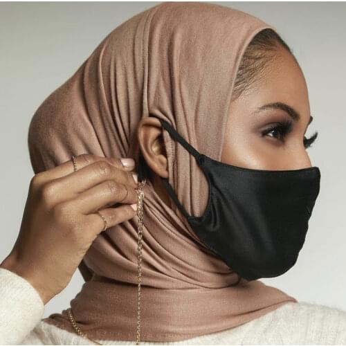 Instant Hijab with Earhole Jersey Head Wrap for Women Muslim Hijab Scarf Islam Head Scarf Female Turban Caps Foulard Femme