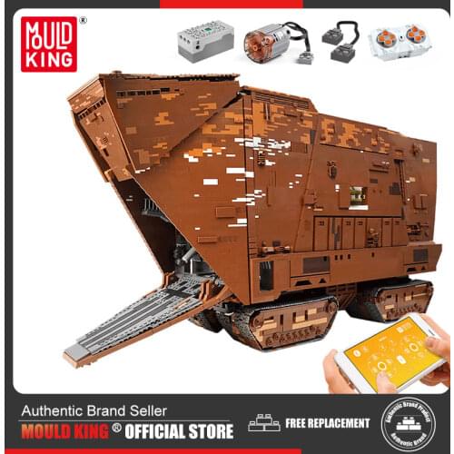 MOULD KING Building Blocks Toys The Cavegod UCS Sandcrawler Model Sets Assemble Bricks Kids Educational DIY Toys Christmas Gifts