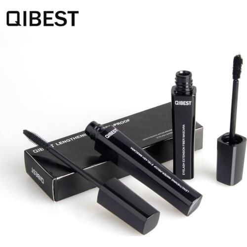 QIBEST 3D Mascara Fiber Combination Set thick and long grafted eyelashes curling waterproof and non-fading makeup