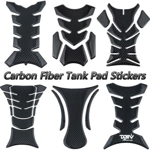 Motorcycle Unviersal 3D Carbon Fiber Tank Cover Traction Pad Protector Sticker Decals For Honda Kawasaki Suzuki Ducati