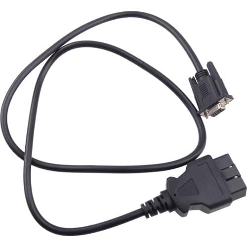 Universal 16 Pin OBD2 to RS232 DB9 9 Pin Car Diagnostic Interface Adapter Connector Cable Line 110 cm