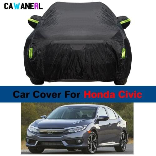 Waterproof Car Cover Outdoor Anti-UV Sun Shade Fog Rain Snow Dust Protection Cover For Honda Civic Sedan Coupe Hatchback