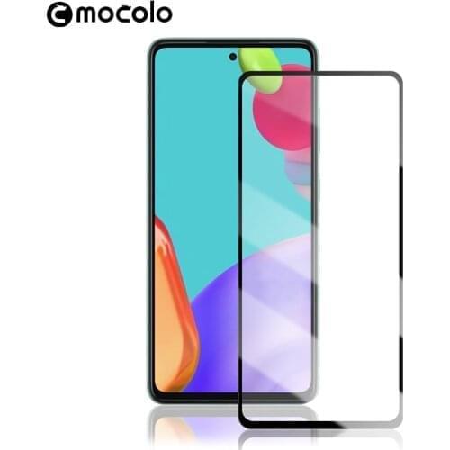 For Samsung A72 Screen Protector Mocolo Full Glued Adhesive Tempered Glass film for Samsung Galaxy A52 Screen Protector