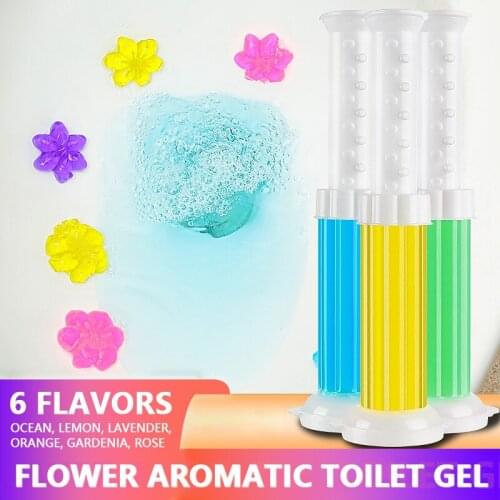 1Pc Flower Aromatic Toilet Gel Toilet Deodorant Cleaner Air Freshener Household Cleaning Chemicals Remove Odors Toilet Cleaner