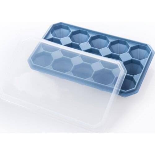 15 Grid Silicone Ice Tray with Lid DIY Ice Cube Mold Ice Candy Cake Pudding Chocolate Molds Easy-Release Ice Mold