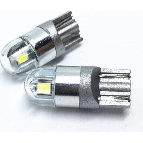 2pcs T10 LED Car Light SMD 3030 192 501 Tail Side Bulb Wedge Parking Dome Light Marker Lamp W5W WY5WCanbus Auto Styling DC 12V