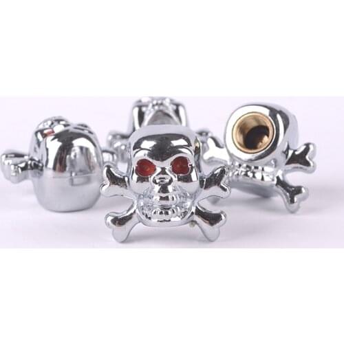 40pcs Skull Head Tire Valve Dust Caps Crossbones Tyre Valve Stem Covers for US Valves Car-styling Parts Auto Car Accessories
