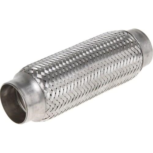 51x240mm Stainless Steel Braided Flexible Exhaust Pipe Muffler 51mm x 240mm, For all car Muffler corrugation. Repair Tube Joint