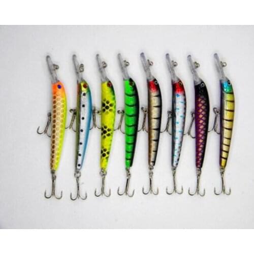 8Pcs New Style Minnow Fishing Lure Bass Baits Sinking Crank baits 10cm 6.8g Artificial Bait