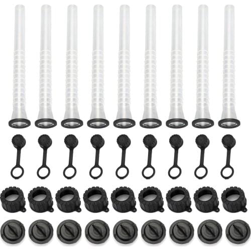 Artudatech 6 SETS Rubbermade Replacement Gas Can Spout Parts Kit Cap Gasket Fuel Container