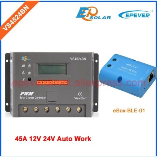 Bluetooth Android systen APP use VS4524BN EPEVER Epsolar charging solar panel system controller 45A 45amp eBOX-BLE-01