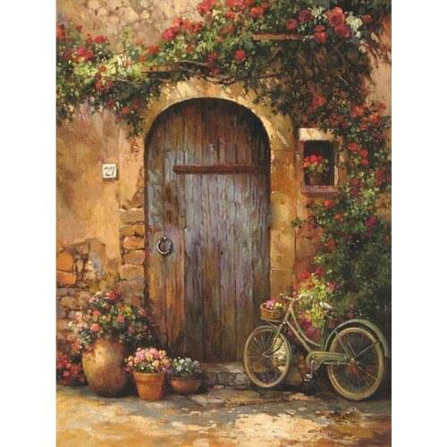 Diamond Embroidery House Diamond Painting Full Square/Round Door Cross Stitch Rhinestones Art Bead Picture Kits Home Decor