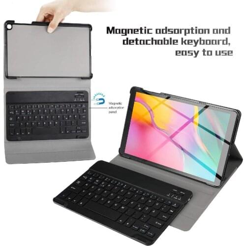 Tablet Keyboard Case for Samsung Galaxy Tab A10.1 2019 SM-T510 SM-T515 Split Colorful Backlit Bluetooth Keyboard Protective Case