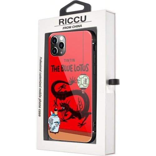 Fantasy Comics Adventures Tintin Phone Case Tempered Glass For iPhone 11 12Pro XR XS MAX 8 X 7 6S 6 Plus SE 2020 Max Mini case