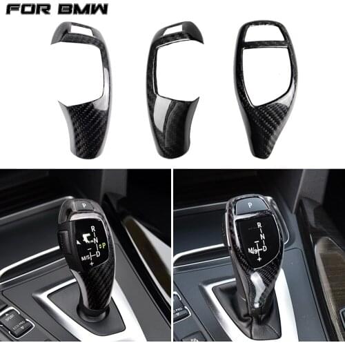 For BMW F20 F22 F21 F30 F32 F33 F36 F06 F12 F13 F15 F16 Car Interior Real Carbon Fiber Gear Shift Knob And Panel Cover