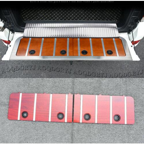 For Toyota Land Cruiser LC200 2008-2020 Wooden Rear Tailgate Plank Trim Cover 2pcs Car modification Auto parts