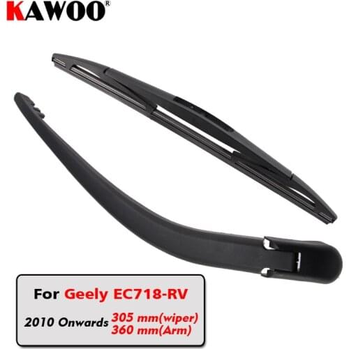KAWOO Car Rear Wiper Blades Back Window Wipers Arm For Geely EC718-RV Hatchback (2010-) 305mm Auto Windscreen Blade Accessories