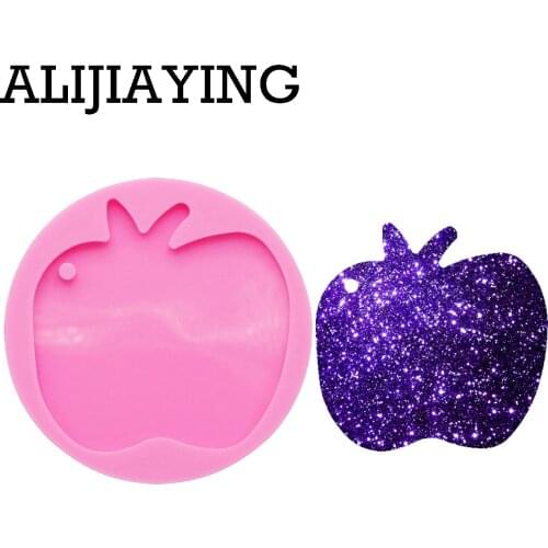DY0082 DIY Apple keychain silicone mold key ring mold epoxy resin molds for jewelry
