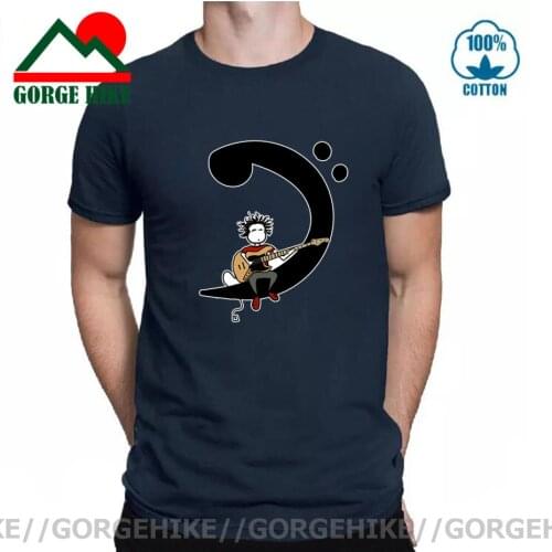 Hip Hop Clothing Electric Bass Guitar T-Shirt for Male Funny Bass Clef Tshirt Women Men Rock Band Music Tee Shirt Musicians Gift