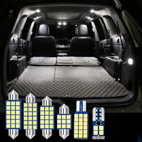 10pcs Festoon T10 W5W Car LED Bulbs Kit For Subaru Forester SH SJ SK 2009-2019 Interior Dome Reading Light Door Lamp Accessories