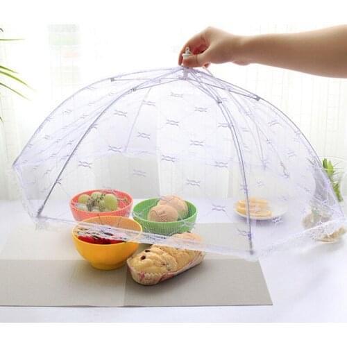 Kitchen Vogue Lace Mesh Screen Protect Cover Collapsible Umbrella Tents Dome Fly Picnic Large Food Cover