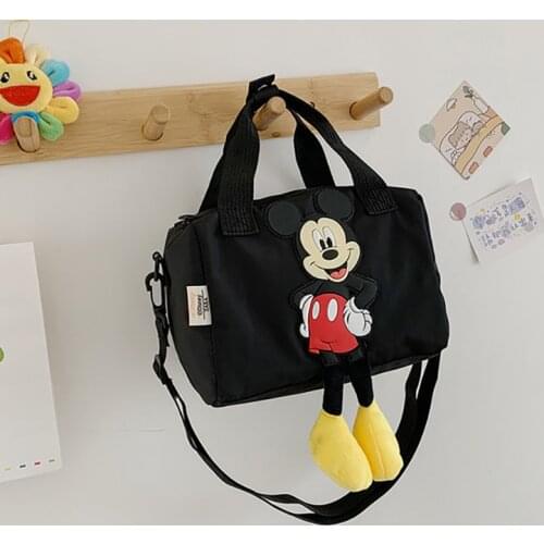 Disney new Mickey Mouse girl children small square shoulder messenger mini bag handbag kids cartoon mickey handbag black
