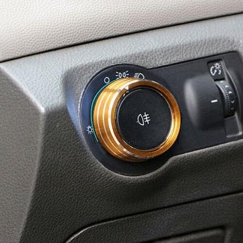 My Good Car Stainless Steel Headlight Switch Knob Trim Fog Lamp Sticker for Chevrolet Malibu Cruze Trax for Opel Mokka ASTRA