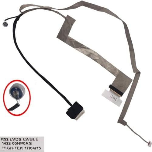 New LCD LED Video Flex Cable For ASUS K52 K52F K52JR K52n A52 A52F A52JB A52j LED with mic 1422-00NP0AS DD0KJ3LC000
