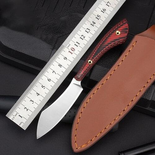 FTB101 Fixed Blade Knife Full D2 Steel G10 Handle Sharp Tactical Straight Hunting Boot Knives Pocket Camping Survival EDC Tools