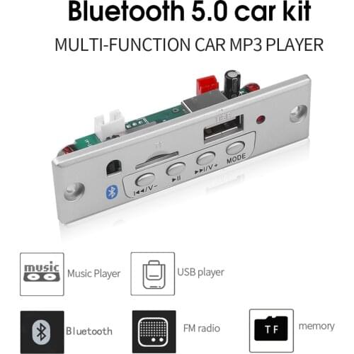 Bluetooth 5.0 Audio Receiver Board Mp3 Lossless Decoder Board Wireless Music Kit 5V-12V for Car Stereo Support TF card U disk