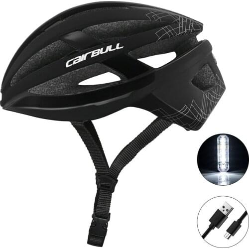 CAIRBULL Road Bike Helmet With USB Charging Taillight Bicycle Helmet Outdoor Sports Safety Riding Caps Unisex Cycling Equipment
