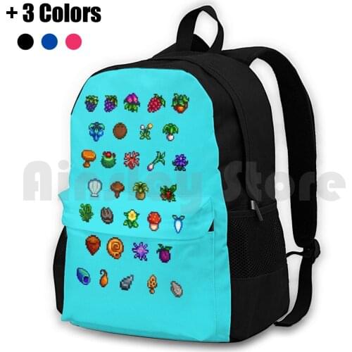 Stardew Valley-Forage Set Outdoor Hiking Backpack Riding Climbing Sports Bag Stardew Valley Forage Items Pixel Phone Case