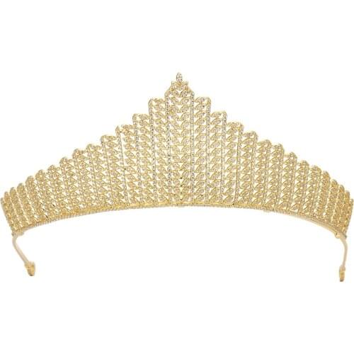 TIRIM Crystal Bridal Tiara Crown Bride Headbands Women Girl Headpiece Prom Hair Ornaments Wedding Head Jewelry Accessories