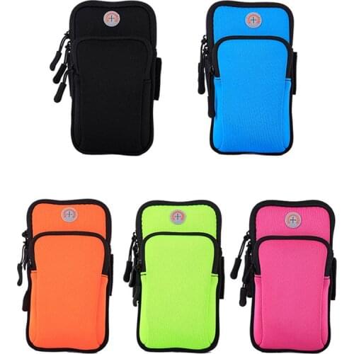 16.5*9cm Universal Waterproof Sport Armband Bag With Headphone Hole For Running Fitness Cycling Hiking Mobile Phone Arm band Bag