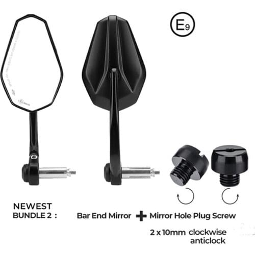 7/8" 22mm For r1200gs Motorcycle Bar End Mirror Universal Motorcycle Handlebar Mirror For KAWASAKI Z650 Z750 Z800 Z900