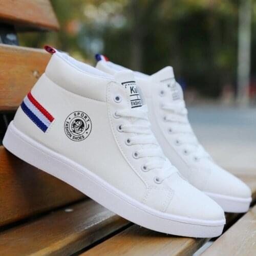Spring Mens Shoes Korean Version Of The Trend Of High-Top Sport Shoes Mens White Wild Shoes Chunky Sneakers Tenis Masculino