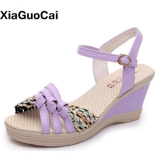 Women Summer Shoes Sweet Girl Classic Sandals Female Wedges Platform Shoes Casual High Heels Pumps Hot Sale Plus Size Peep Toe
