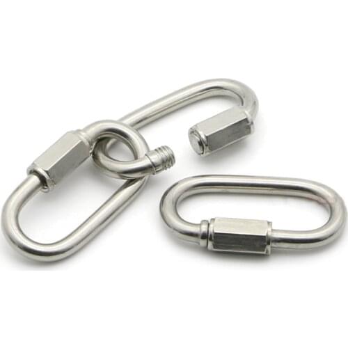 1pcs M4 M5 M6 M8 G clamp Hooks Thread Fastening Insurance Clasp Chain 304 Stainless Steel for Hanging