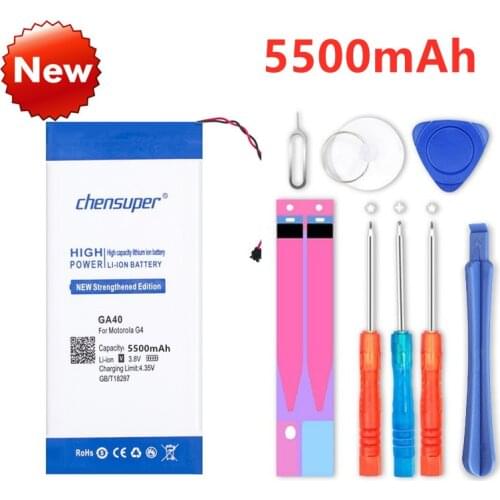 Chensuper GA40 5500mAh Battery for Motorola Moto G4 for Motorola Moto G4 Plus XT1625 XT1622 XT1644 XT1643 SNN5970A