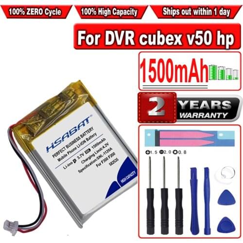 HSABAT 1500mAh 582535 SP5 Battery for dvr navigation video recorder DVR cubex v50 hp f550g